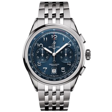 sub breitling vendo|Breitling Premier B01 Chronograph 42MM Blue Dial Leather .